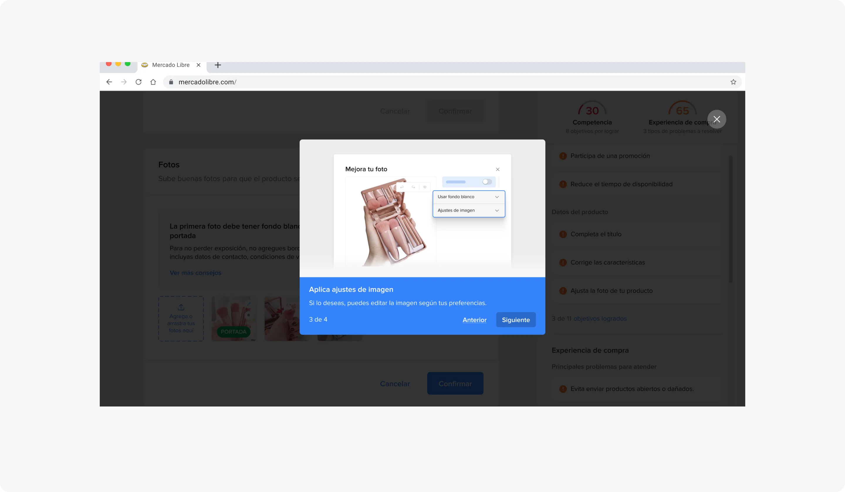 Auto-correction modal with preview